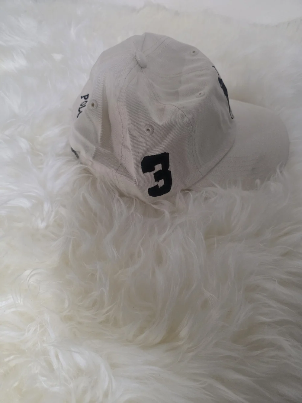 Polo by Ralph Lauren Beige Baseball Cap with Black Logo